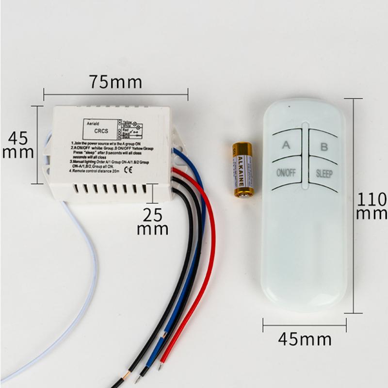 Product Introduction of Digital Remote Control Light Switch Wireless ON OFF Switch For Light Bulb Chandelier 220V RF433 1/2/3/4 Ways 41