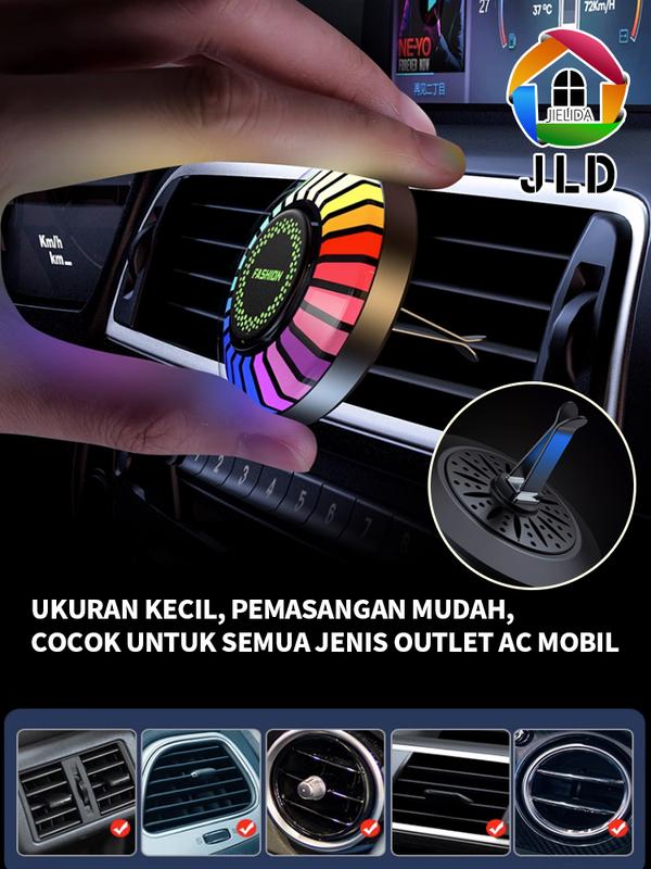 Lampu Musik Aromaterapi Mobil App Control Car Music Rhythm Lamp RGB LED Strip Kontrol Suara Irama Suara Suasana Cahaya 4