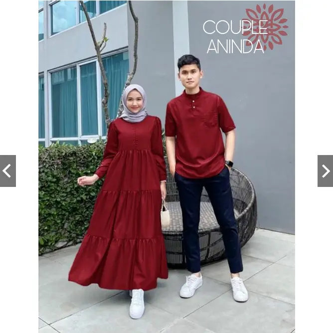 CP COUPLE ANINDA MAXI DRESS POLOS eD / BAJU PASANGAN WANITA PRIA 5