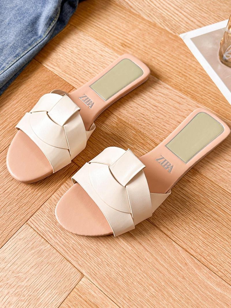 Product Introduction of Women's Fashionable Plain Color Slide Sandals, Casual Comfortable Flat Sandals for Beach, Home, and Everyday Wear, Stylish Flat Flip Flops for Women, Walking Shoes, Gifts for Wife 7