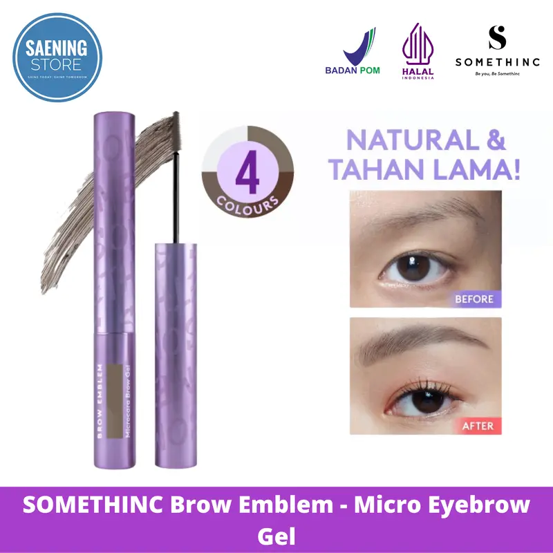 SOMETHINC BROW EMBLEM Microcara Brow Gel Waterproof - Maskara Alis Kuas Super Tipis 0