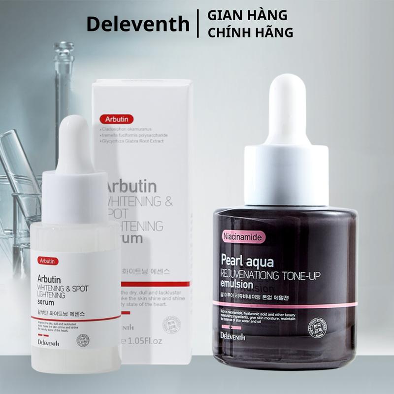 Combo Sữa dưỡng Makeup Chống nắng 4in1, Serum Deleventh - UV Defense SPF50 PA+++, hỗ trợ che khuyết điểm, makeup tự nhiên, dưỡng ẩm, chống nắng, hỗ trợ cải thiện màu da, 30ml