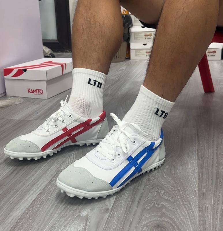 GIÀY BÓNG ĐÁ VẢI RÁP ĐẾ TF CHO ĐÁ BÓNG [Tặng kèm tất + Túi rút] Sport Giày Đá Bóng Sneaker  Đá Banh Giày Thể Thao Tập Thể Dục