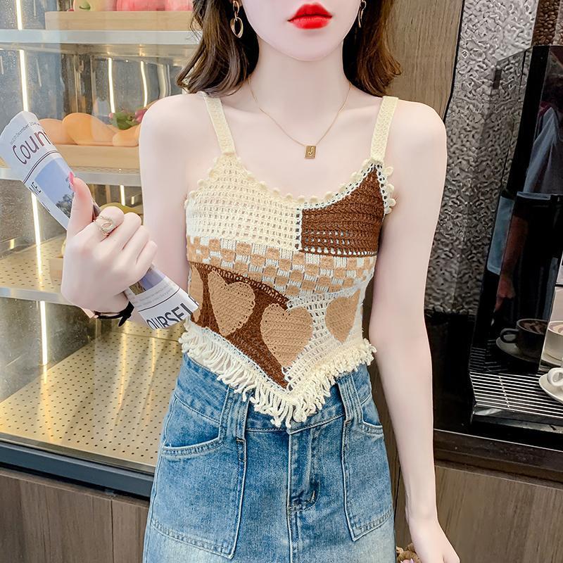 Áo Croptop Phong Cách Bohemian Đan Không Tay Hàng Mới Về Năm 2025, Áo Ba Lỗ Dân Tộc Mùa Hè Gợi Cảm Cho Nữ, Hợp Xu hướng Và Sành Điệu, Phổ Biến, Thời Trang Thanh Lịch Cao Cấp 6