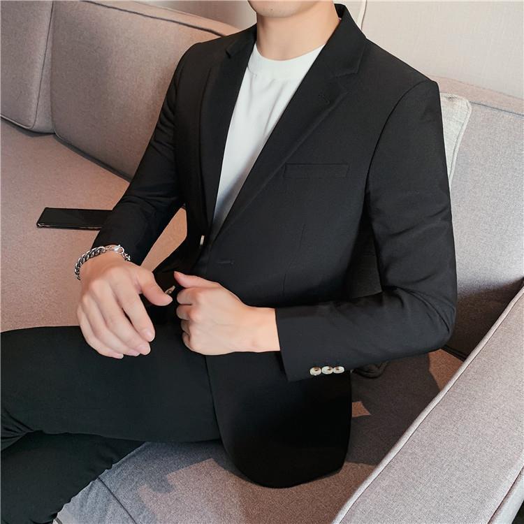 Product Introduction of Slim Fit Men's Blazer Korean Style Ins Trendy Cool High-End Casual Suit Business Formal Hairstylist Jacket Footwear 11
