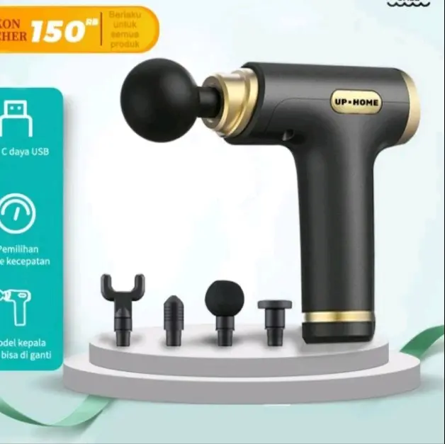 Alat Pijat / Massage Gun 4 in 1 - Deep Tissue Muscle Massager
