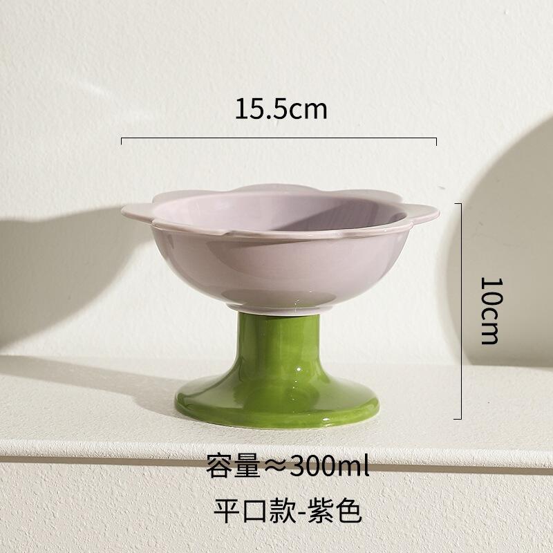 Bát Đựng Thức Ăn Cho Mèo, Giữ Lạnh Nhanh, Được Làm Bằng Gốm Hoa Dễ Thương, Thích Hợp Cho Nhà Thú Cưng 7