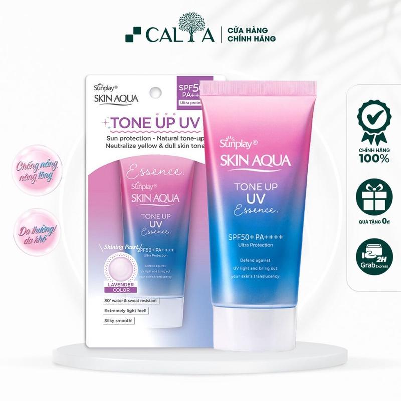 Kem Chống Nắng Sunplay Lavender Nâng Tone, Dưỡng Trắng Da - Sunplay Skin Aqua Tone Up UV SPF50+ PA++++ 50g 0