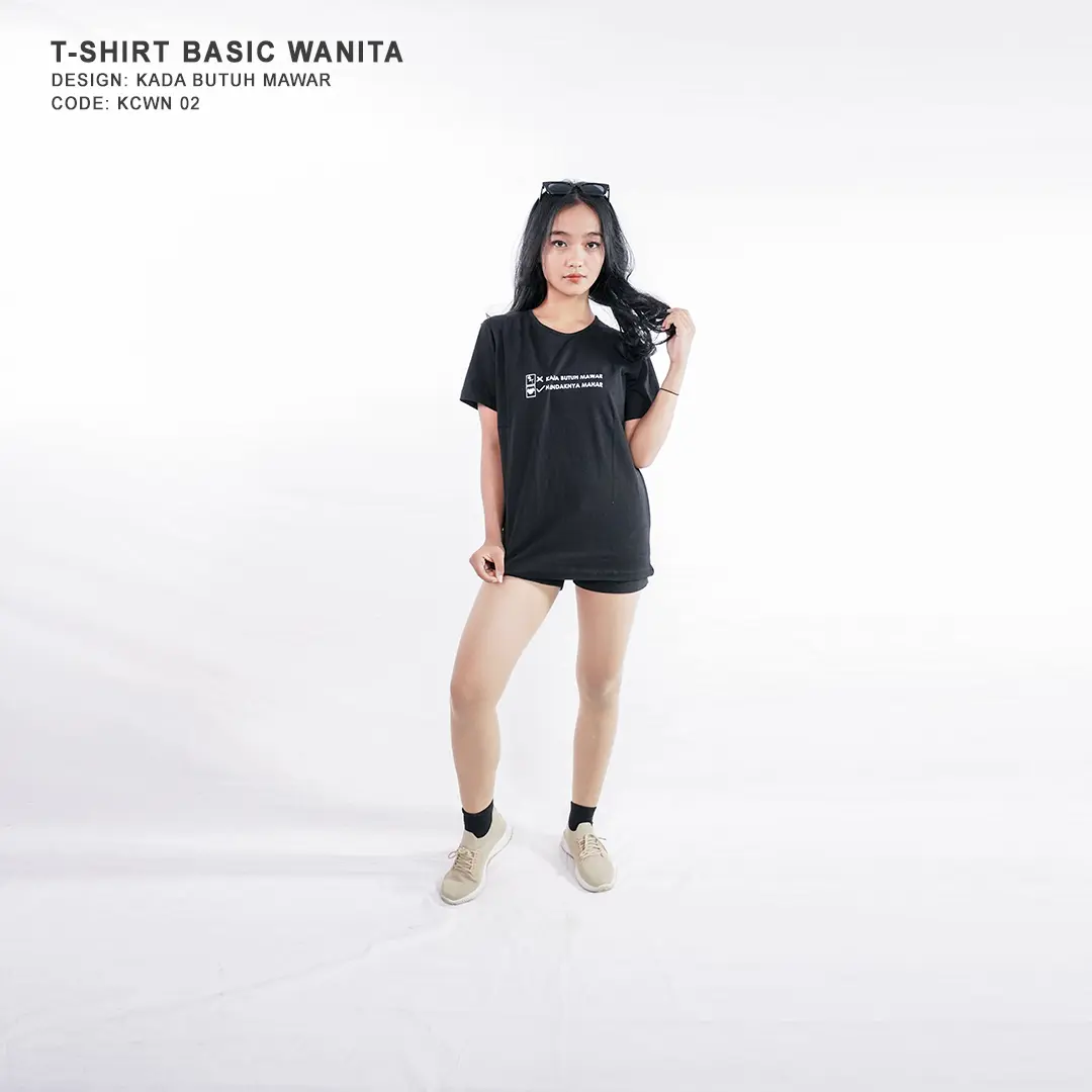Intalu T-Shirt Basic Wanita Kada Butuh Mawar Handaknya Mahar | KCWN 002