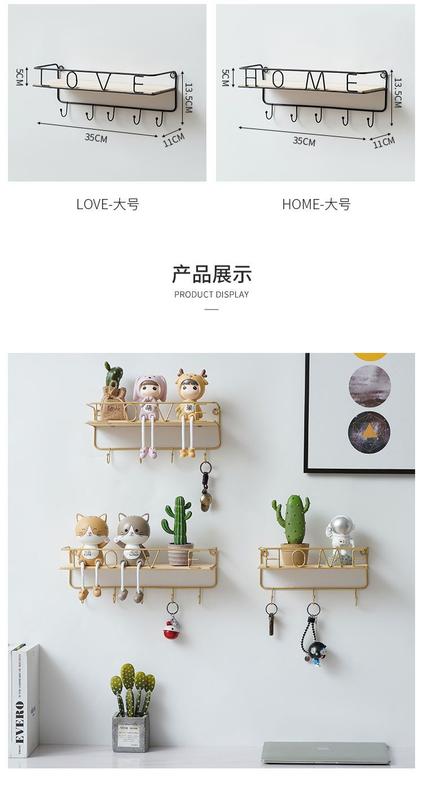Product Introduction of ชั้นเก็บของติดผนัง แบบไม่มีรูพรุน ทำจากเหล็กนอร์ดิก ชั้นวางตกแต่งห้องนั่งเล่นสร้างสรรค์ เหมาะสำหรับห้องนอน ห้องครัว และห้องน้ำ ที่เก็บของติดผนัง 3