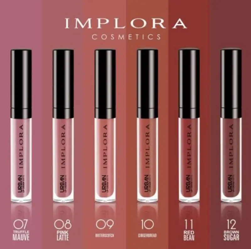 IMPLORA Urban Lip Cream Matte Velvet ( lipcream Lipstick Lipstik ) 2