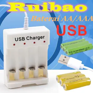 Ruibao Pengisi baterai / Pengisian Cepat USB Pengisi Daya Baterai / AAA AA