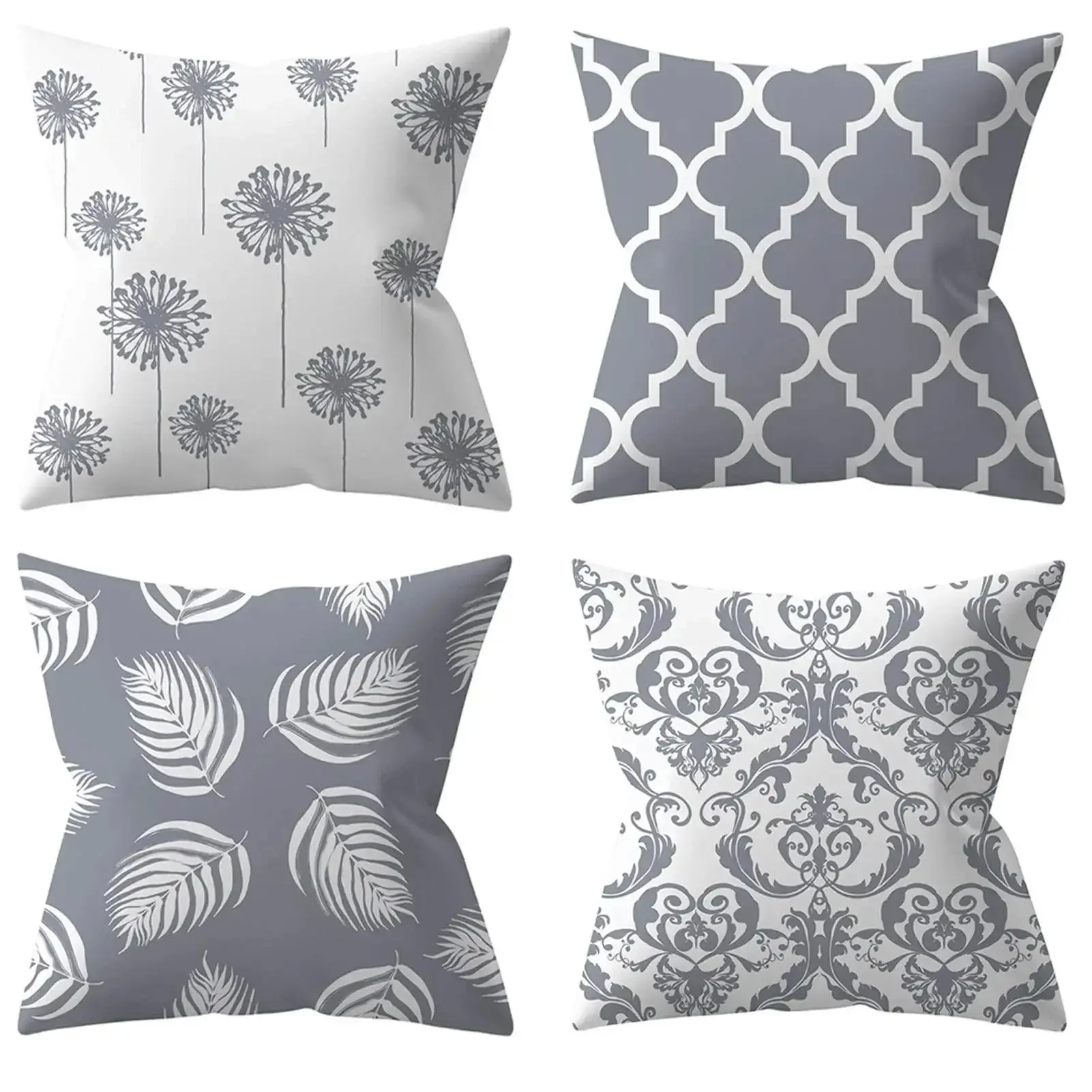 Floral Pattern Cushion Cover, Square Throw Pillow Cover, Household Decoration Supplies for Home Living Room Bedroom