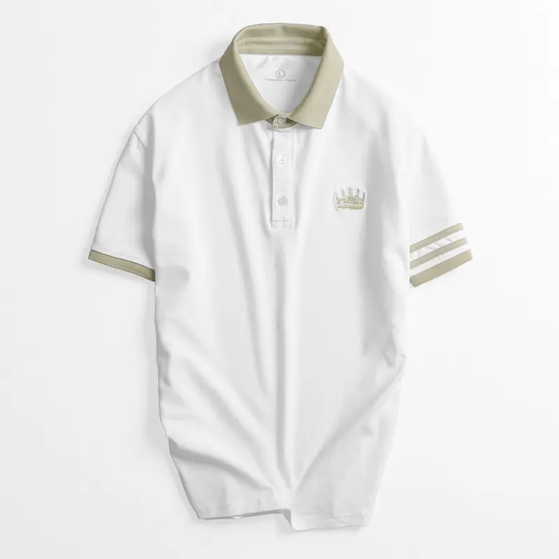 Áo Thun Polo Nam cổ bẻ CROWN, Chất vải Cá Sấu cao cấp chuẩn form 2