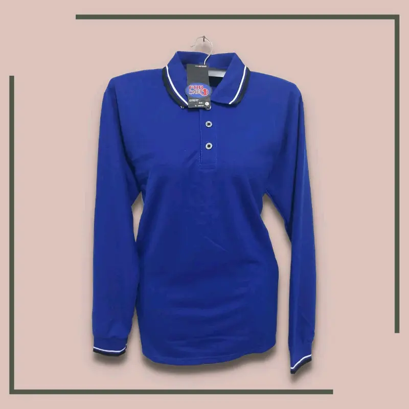 kaos berkerah lengan panjang kaos polos seragaman kaos lengan panjang 8