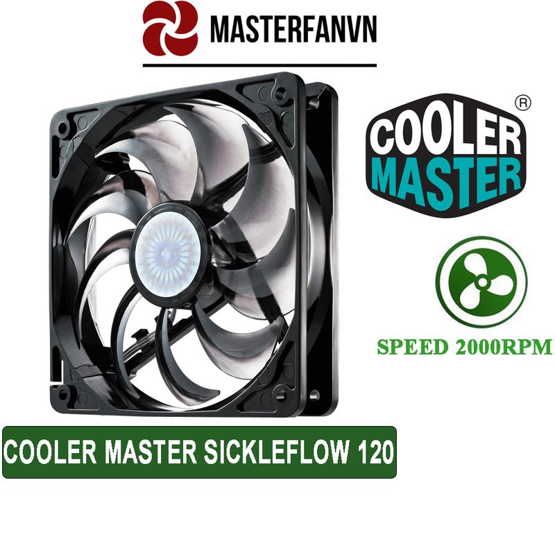 Quạt Fan Case 12cm Cooler Master SICKLEFLOW 120 2000 RPM - Quay êm sức gió lớn 2000 RPM