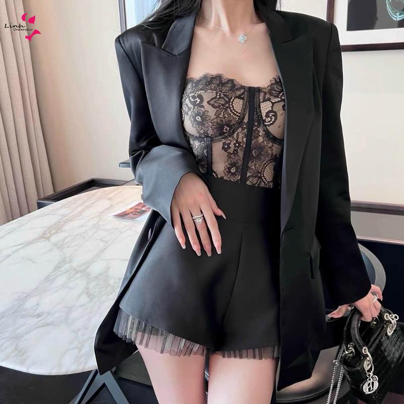 Áo Corset Ren Dáng Dài Có Gọng Gợi Cảm Sexy 6