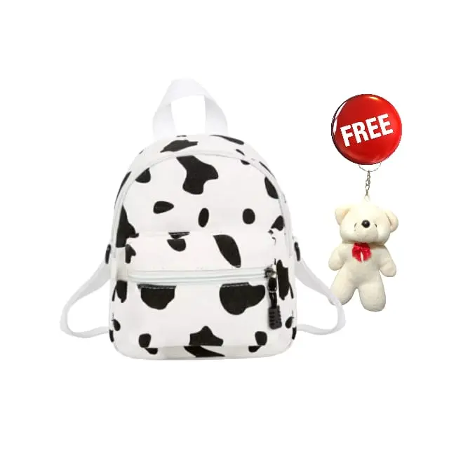 Tas Ransel Cewek Mini tas ransel lucu motip kupu2 dan sapi tas sekolah dan ngaji Fashion 3