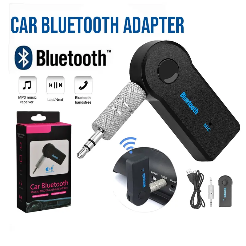 Car Wireless Bluetooth Receiver 3.5mm 5.0 Bluetooth Adapter Aux Car Bluetooth Audio Receiver Converter
