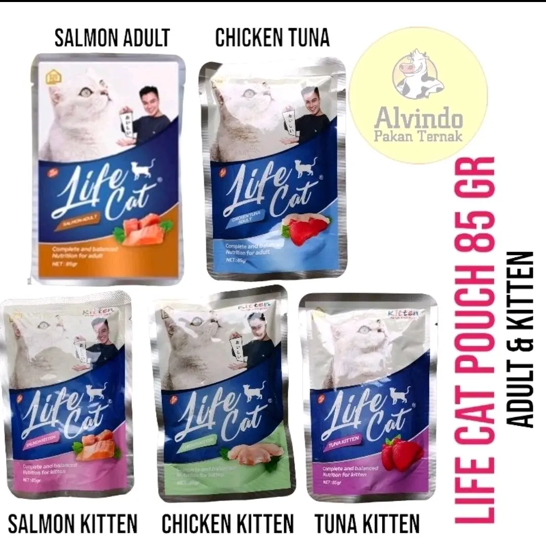 Makanan Kucing Basah Life Cat Pouch 85 Gram Adult dan Kitten