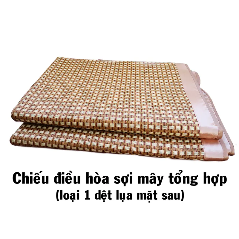 ( không lót bông ) chiếu điều hòa sợi mây tổng hợp, mặt sau dệt sợi tơ lụa chiếu mây chiếu mây