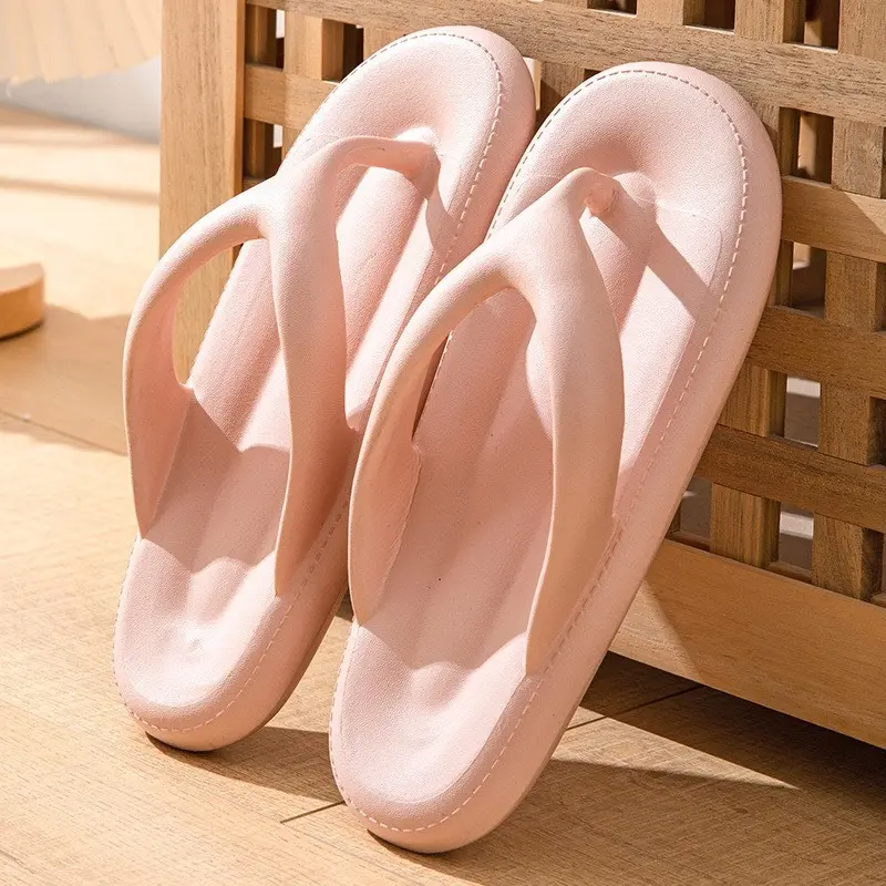 Dép xỏ ngón Nam Nữ Flip Flop chất Eva siêu nhẹ đi biển cực chất T001 Nhung Sandal Đồng DéP Đế Bằng 7