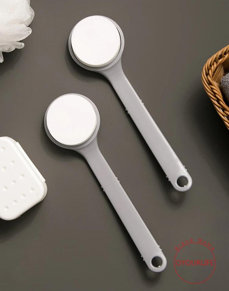 Product Introduction of Long Handle Exfoliating Bath Sponge Back Scrubber Bathroom Body Brush Exfoliation Cleaning Equipment Shower Brush Accessory Plastic 17