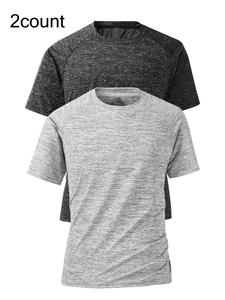 Men's Solid Color Round Neck Raglan Sleeve Tee, Casual Comfy Breathable Short Sleeve Crew Neck T-shirt for Summer, Men's All-Match Top for Daily Wear
