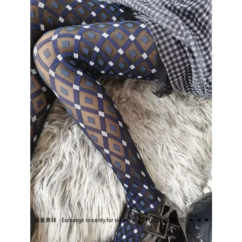 Quần Tất Kẻ Sọc, Phong Cách Preppy Ma Thuật Hogworth, Thời TrangTất Nhung Kẻ Sọc Kim Cương Lì 80D, Thích Hợp Cho Mùa Xuân Và Mùa Thu