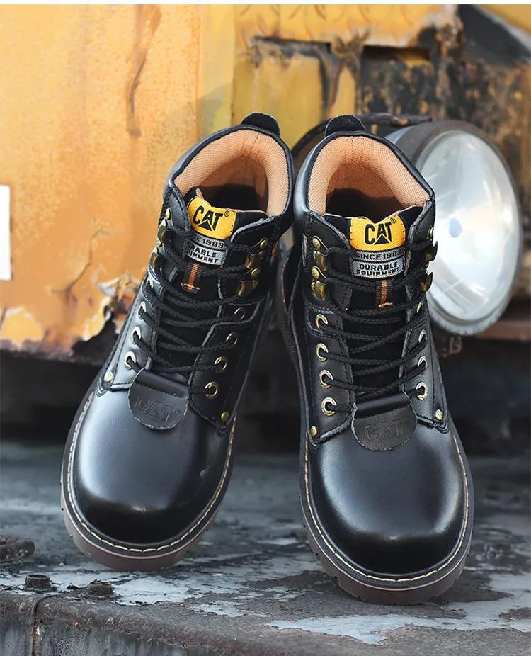 Product Introduction of But Keselamatan, Caterpillarnewbrightleathersafetyboots, dengan Kaki Keluli CAT, Sesuai untuk Kerja Luar Shoes 16
