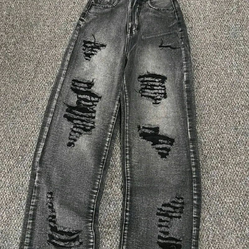 ️ QUẦN BAGGY SUÔNG RÁCH  - HÀNG VNXK 1