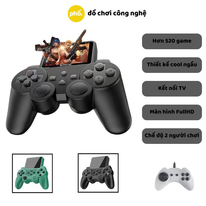  Máy Chơi Game Cầm Tay S10 - 520 trò - Kèm Tay Cầm 2 Người Chơi - Tặng Kèm Pin Sạc 