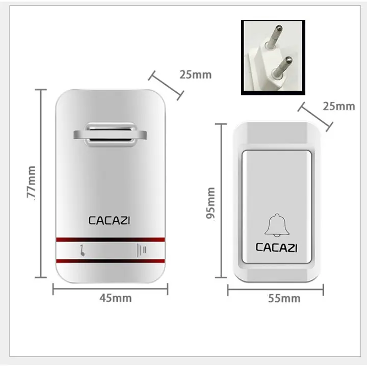 Chuông cửa không dây Cacazi không dùng pin chống nước - 38 kiểu nhạc chuông 6