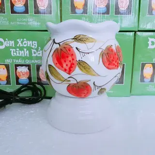 Đèn xông tinh dầu gốm sứ Bát Tràng - Size lớn nhiều họa tiết kết hợp với Tinh Dầu Thơm Phòng tạo hương thơm trang trí đèn cho phòng khách, phòng ngủ 1
