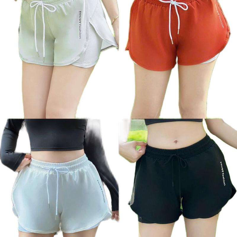 [NEW] Quần Short thể thao nữ 2 lớp có túi  bên trong Y17 vải xi vạt bầu - Hàng chất lượng cao Youdy fashion chạy bộ gym yoga pilates pickleball Sport Tập Thể Dục đỏ hồng thoáng khí quần  đẩy women's  volleyball pajama  pants