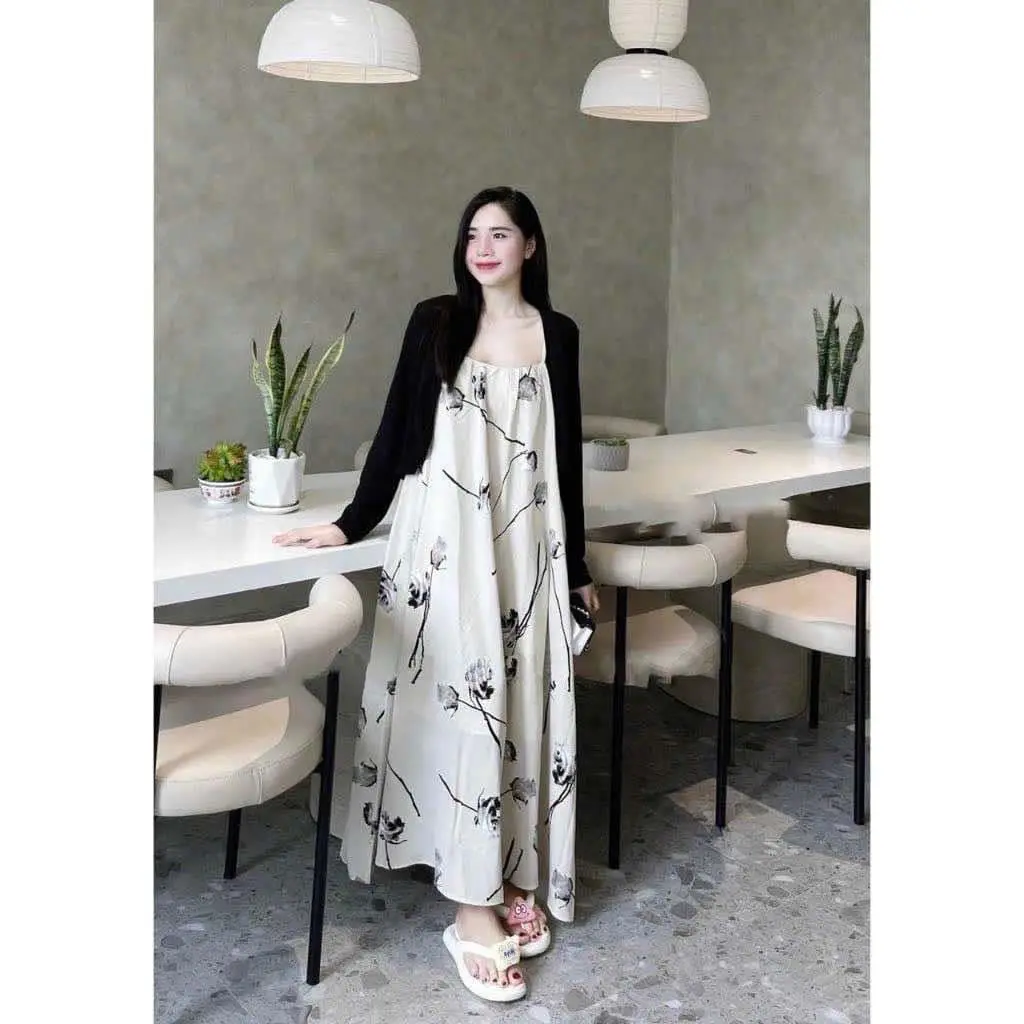 Set 2 dây và áo choàng ngoài mặc siêu xinh,dễ mặc,thoải mái