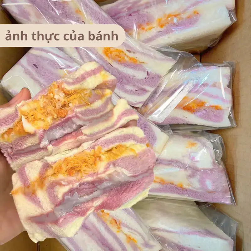Bánh Sandwich Phô Mai Chà Bông 2 vị Khoai Môn, Bơ, Snack Ăn Vặt 0