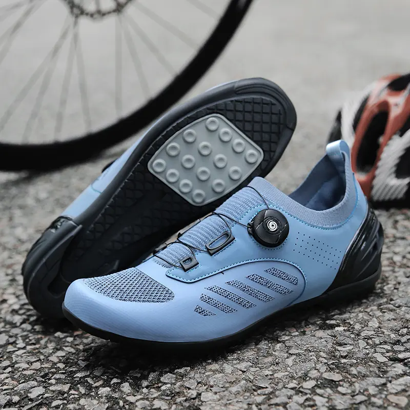 Giày đi xe đạp, dành cho nam giới chuyên nghiệp, Unisex, Giày xe đạp không khóa, Giày đế cứng, Thích hợp cho MTB và đi xe đạp đường trường, Giày tập luyện 5