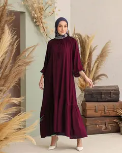Gamis Wanita Medina Terbaru Bahan Crinkle Airflow Premium