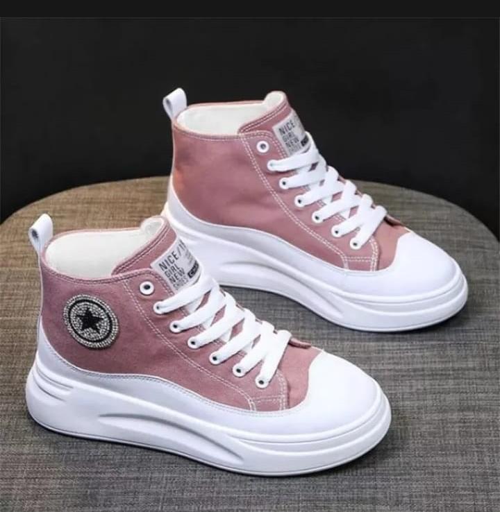 SEPATU MURAH!!! - Boots ALSTAR Sneakers Wanita Sepatu Convesse Semi Boot Bot Fashion Sneaker Tali Cantik Model Terbaru Paling Dicari Produk Lokal Kualitas Import GRATIS ONGKIR 6