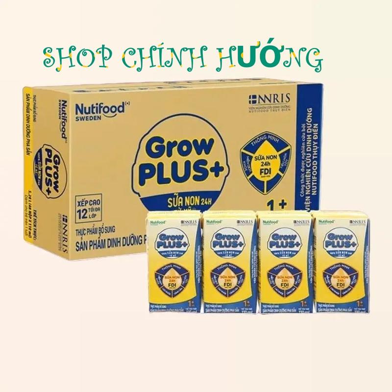 Thùng 48 Hộp 110ml-180ml Sữa Công Thức Pha Sẵn Grow Plus Nutifood Dinh Dưỡng Sữa Non 24h