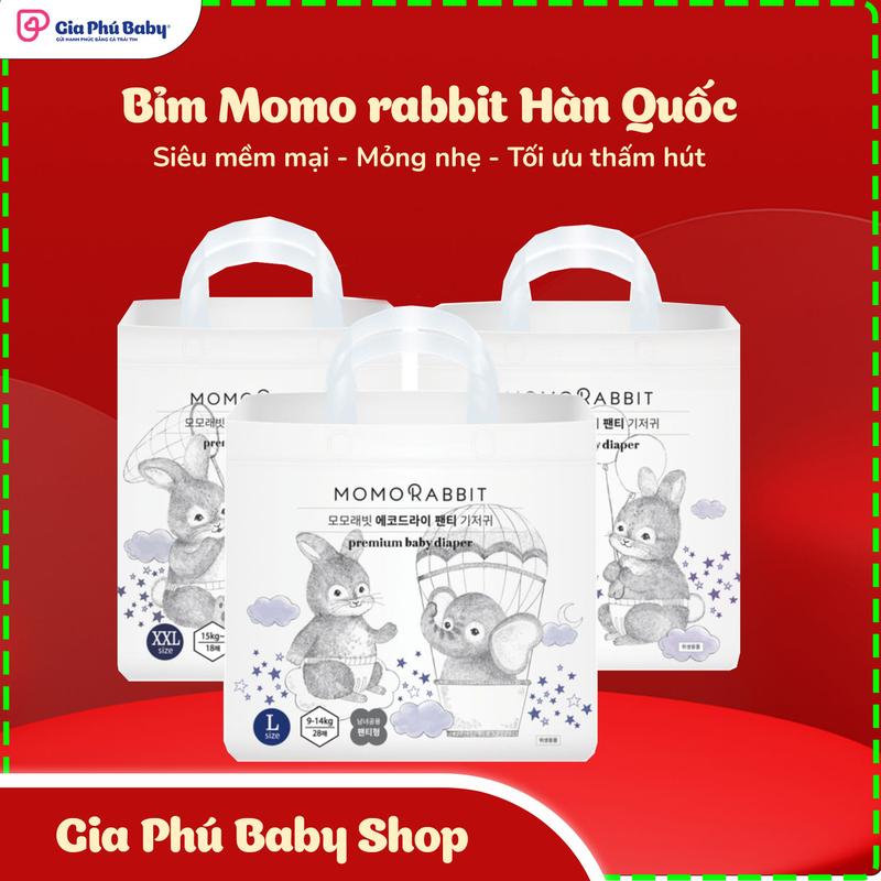 Bỉm Dán/Quần Momo Rabbit Classic Bé Trai Bé Gái Đêm Hàng chính Hãng