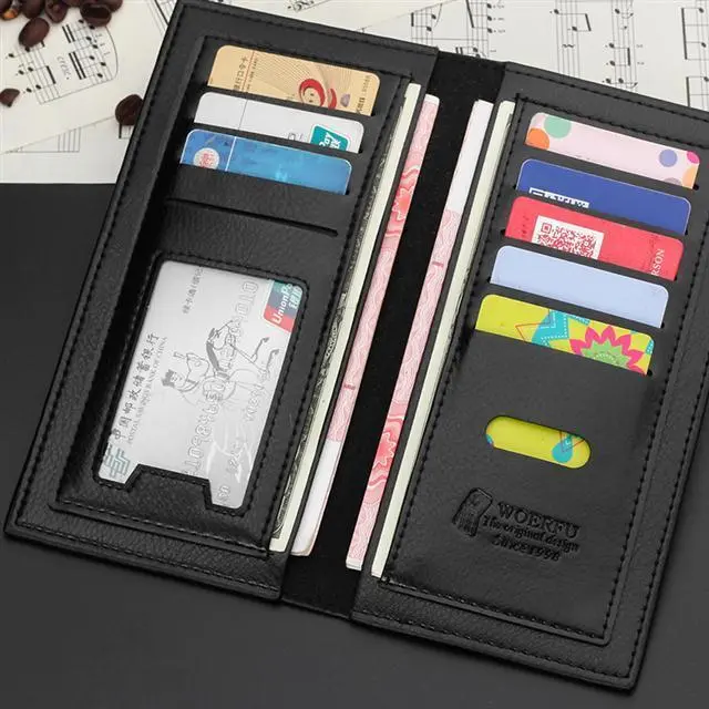 Multi-Card Men's Wallet Long Youth Wallet Ticket Holder Japanese and Korean Casual Wallet Men's Thin Male Student Wallet Fashion