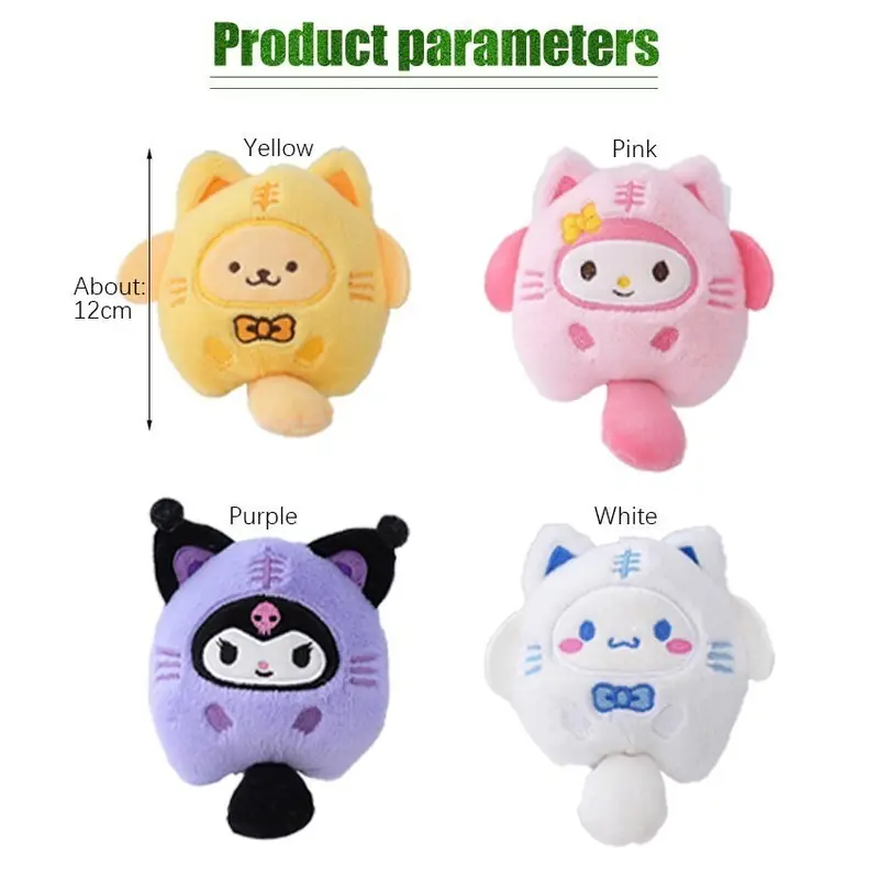 Sanrio Cat Series Plush Dolls / Gantungan Kunci Boneka Sanrio / Liontin Mainan Untuk Anak 1