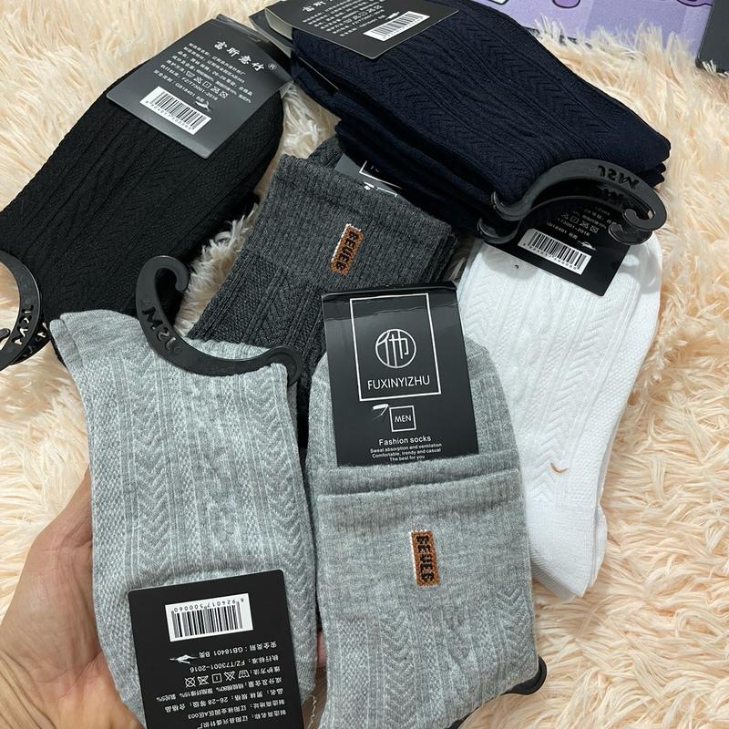 Set Tất Nam Cổ Cao cottong gân đủ màu. 1 combo đóng đủ màu