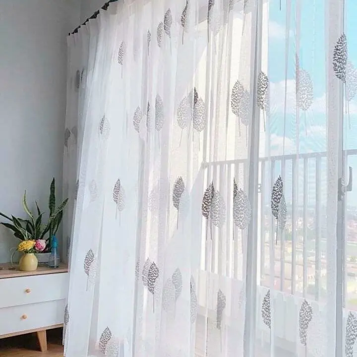 Rèm Voan mỏng Hoạ Tiết Trang Trí Sa,  Phong Khách , Phòng Ngủ