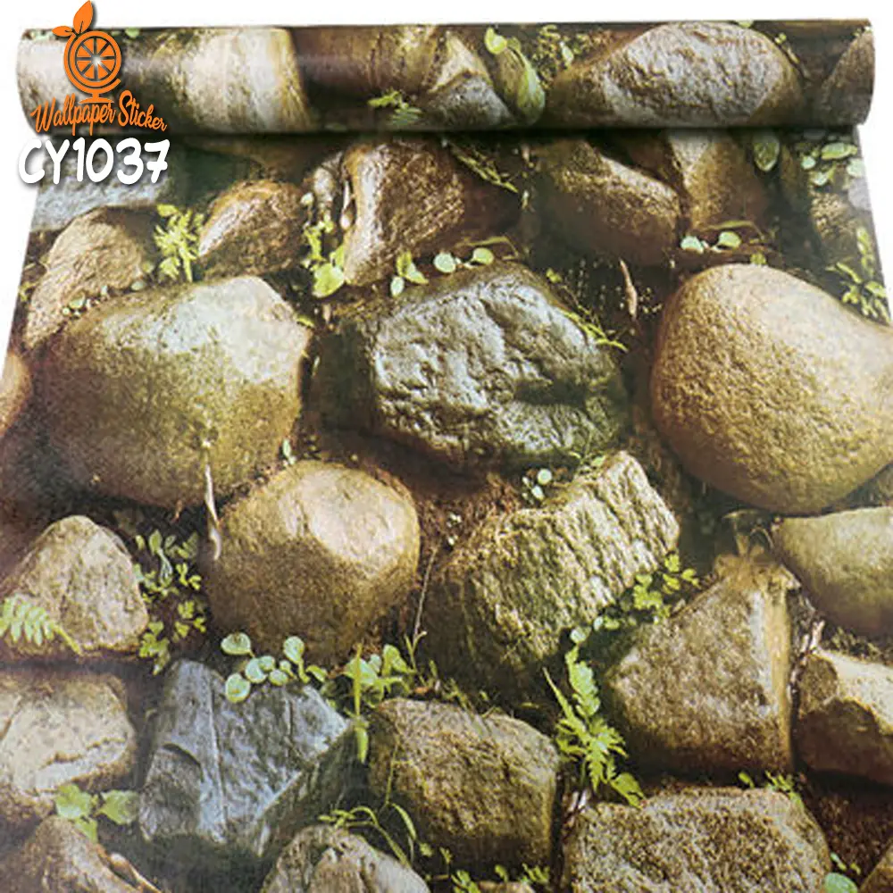 Murah Wallpaper Sticker Dinding Motif Batu Alam Lumut 3 Dimensi Natural Alami 10 m