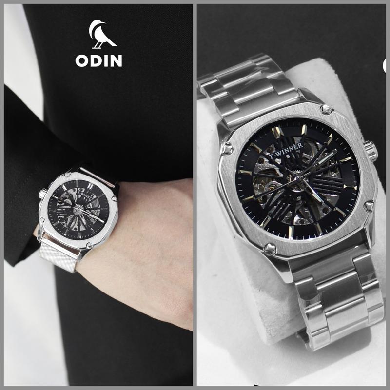 Product Introduction of Đồng hồ cơ nam T.Winner - Thiết kế skeleton lộ máy - Tặng kèm dây đeo hoặc vòng cuff titan Đeo Tay Watch 27