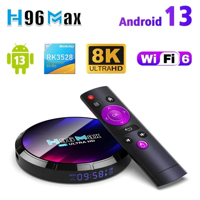 Android Tv Box H96 Max RK3528 Android 13.0 2GB/16GB Wifi6 Bluetooh 5.0 Wireless 0