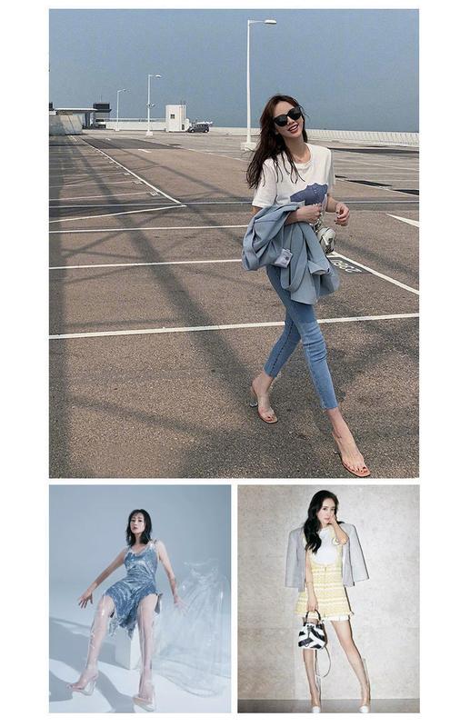 Product Introduction of Dép Cao Gót, Trong Suốt, Dành Cho Nữ, Có Thể Đeo Ngoài Trời, Hàng Mới Về 2024, Thiết Kế Dễ Phối Đồ Gót Pha Lê, Phong Cách Gợi Cảm Và Thanh Lịch, Gót Trung Bình Gót Chunky 18